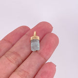 Pendant Rough Emerald 1.5g / 3/4 in Yellow Gold 18K