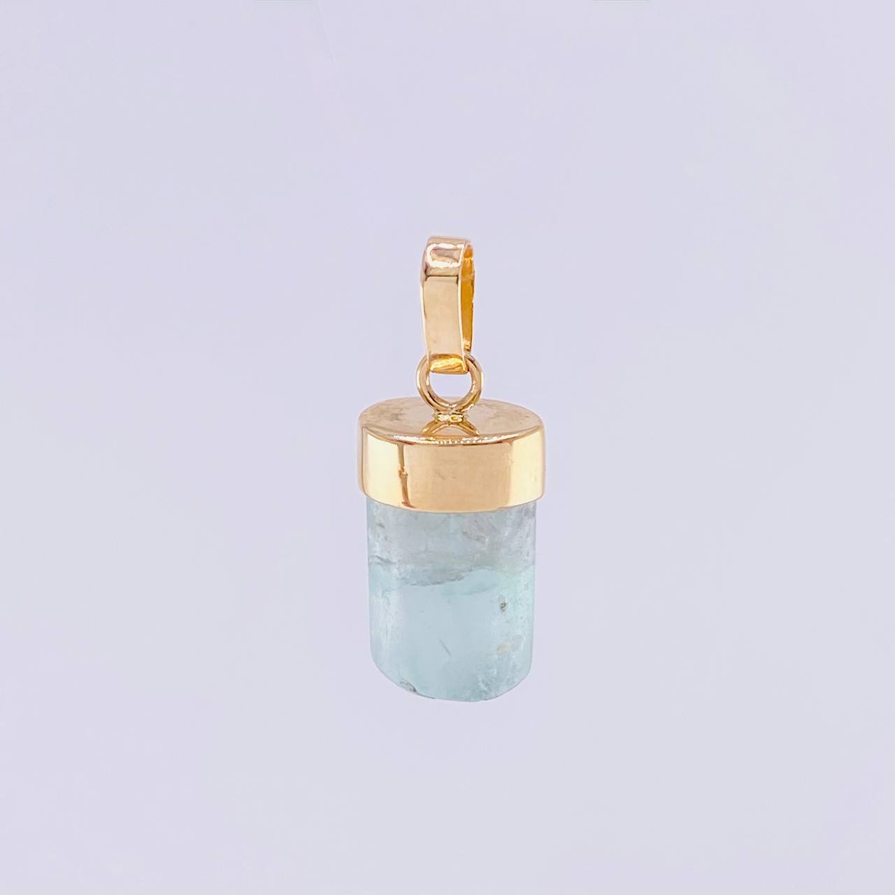 Pendant Rough Emerald 1.5g / 3/4 in Yellow Gold 18K
