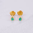 Topos Cuatro Garras Esmeraldas 17pts 0.65g / in / 2.6mm Oro Amarillo 18K