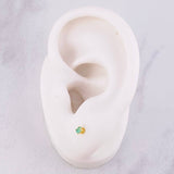 Topos Cuatro Garras Esmeraldas 17pts 0.7g / in / 2.5mm Oro Amarillo 18K