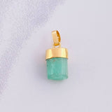 Pendant Rough Emerald 1.25g / 3/4 in 18K Yellow Gold