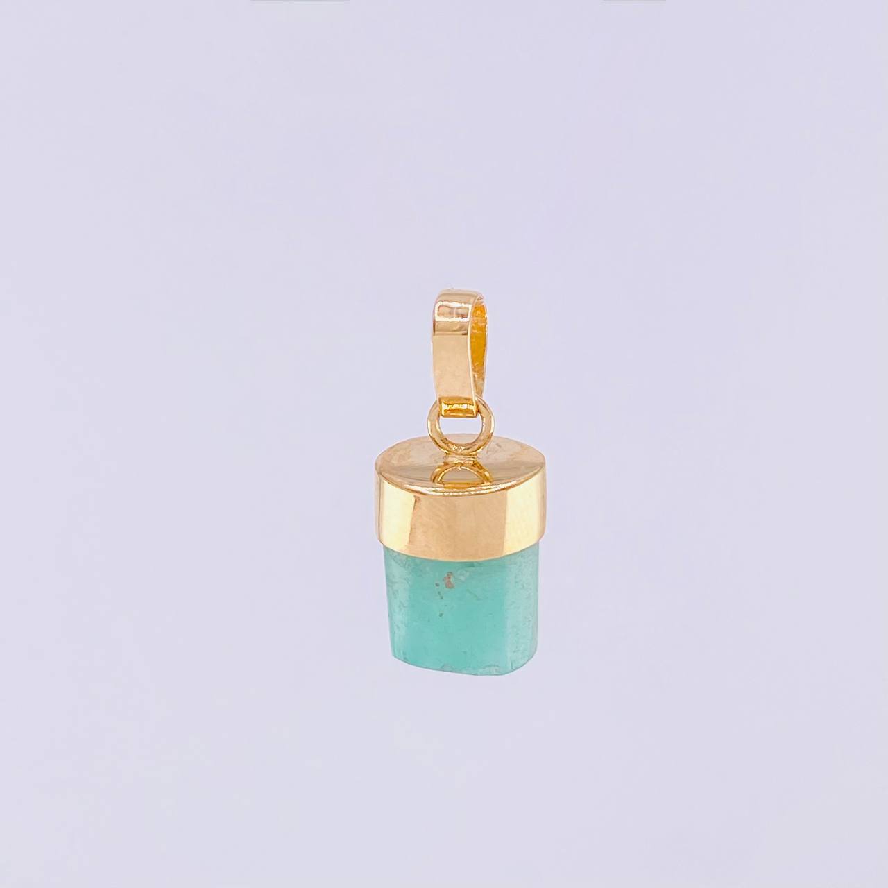 Pendant Rough Emerald 1.25g / 3/4 in 18K Yellow Gold