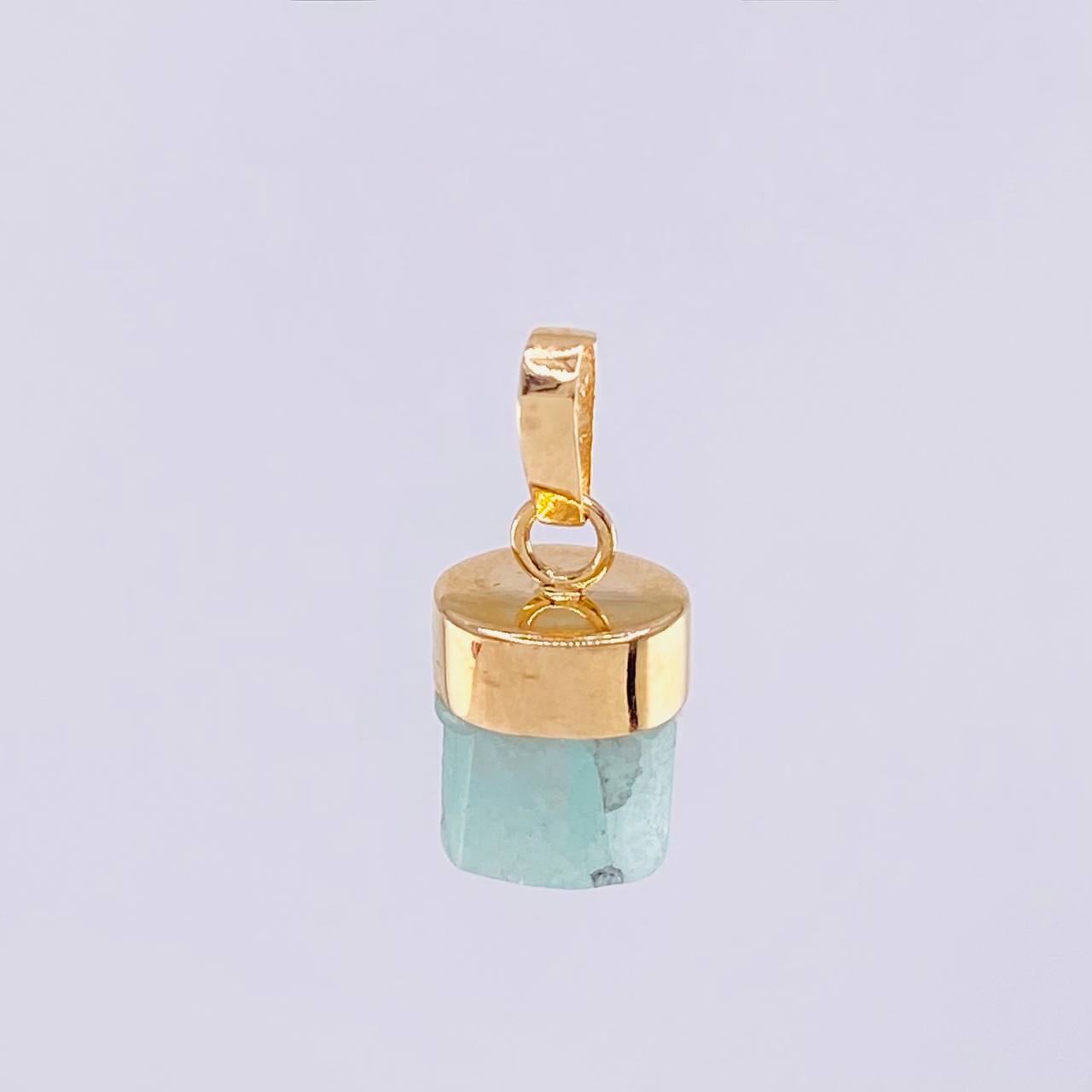 Pendant Rough Emerald 1.05g / 1/2 in 18K Yellow Gold