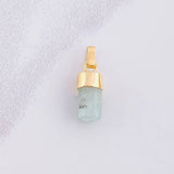 Pendant Rough Emerald 0.8g / 3/4 in 18K Yellow Gold