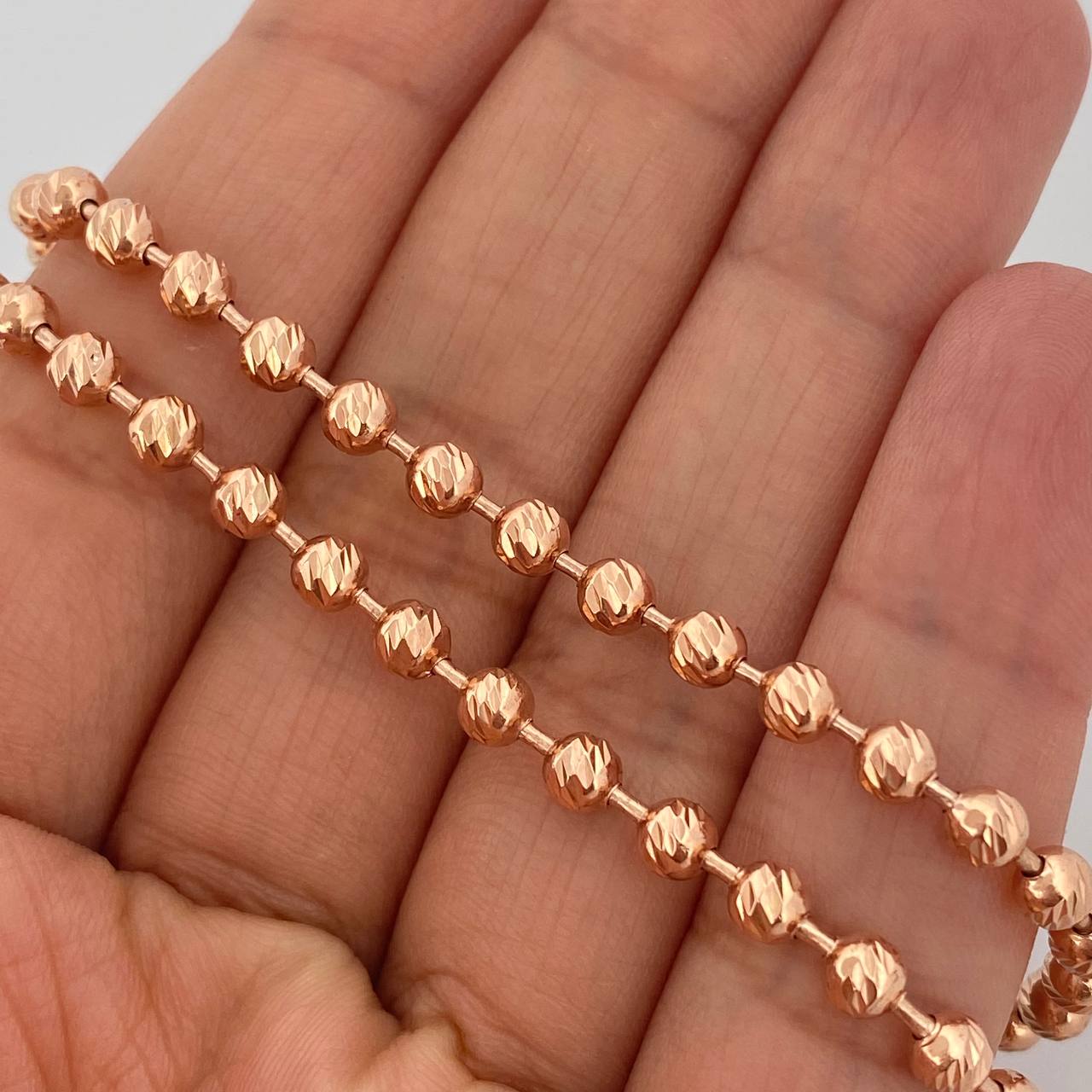 Cadena Militar 26.15gr / 29 1/4 in / Oro Rosa +3 18K +