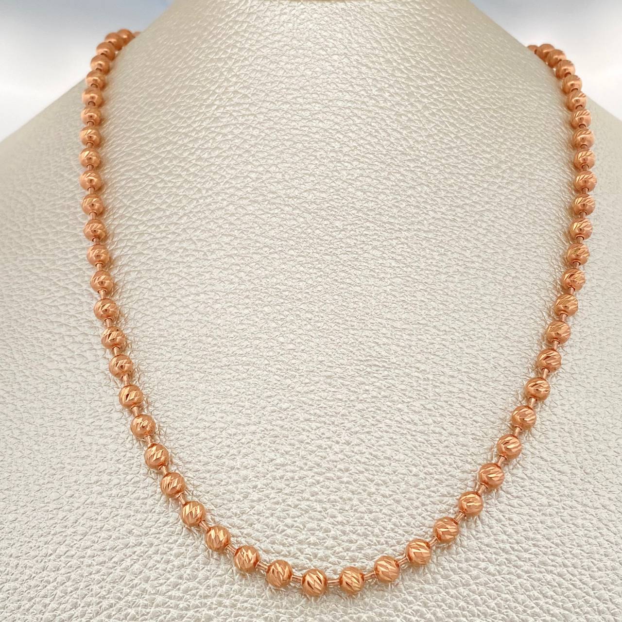 Cadena Militar 26.15gr / 29 1/4 in / Oro Rosa +3 18K +