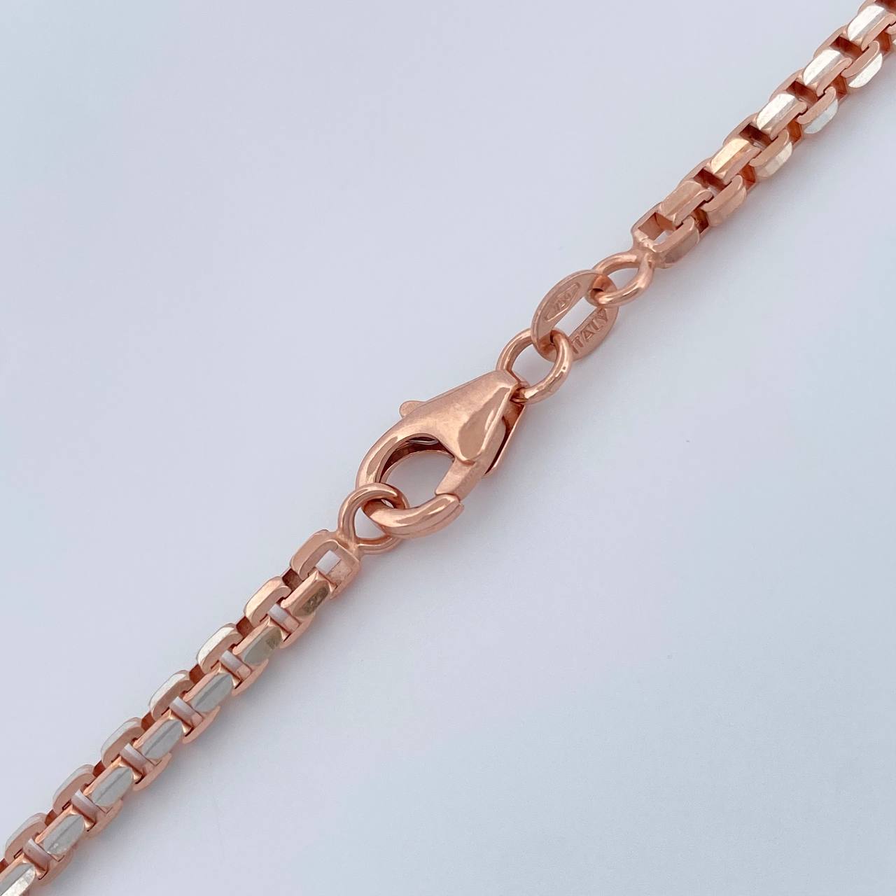 Cadena Veneciana 33.15gr / 27 1/2 in / Dos Oros Blanco Rosa +3 18K +