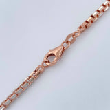 Cadena Veneciana 33.15gr / 27 1/2 in / Dos Oros Blanco Rosa +3 18K +