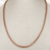 Cadena Veneciana 33.15gr / 27 1/2 in / Dos Oros Blanco Rosa +3 18K +