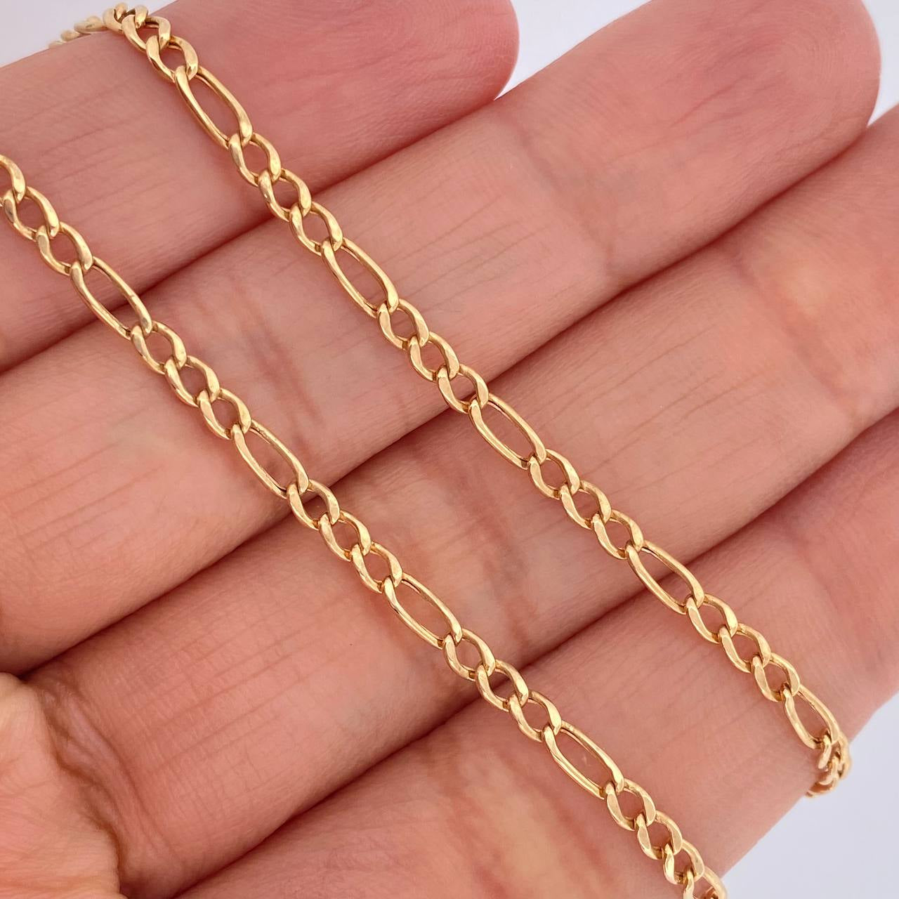 Cadena Figaro 5.25gr / 26 1/2 in / Oro Amarillo +1 18K %