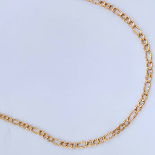 Figaro Chain 5.25gr / 26 1/2 in / Yellow Gold +1 18K %