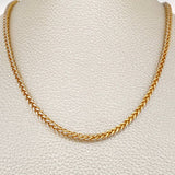 Cadena Franco 10.65gr / 25 1/2 in / Dos Oros Amarillo Blanco +3 18K +