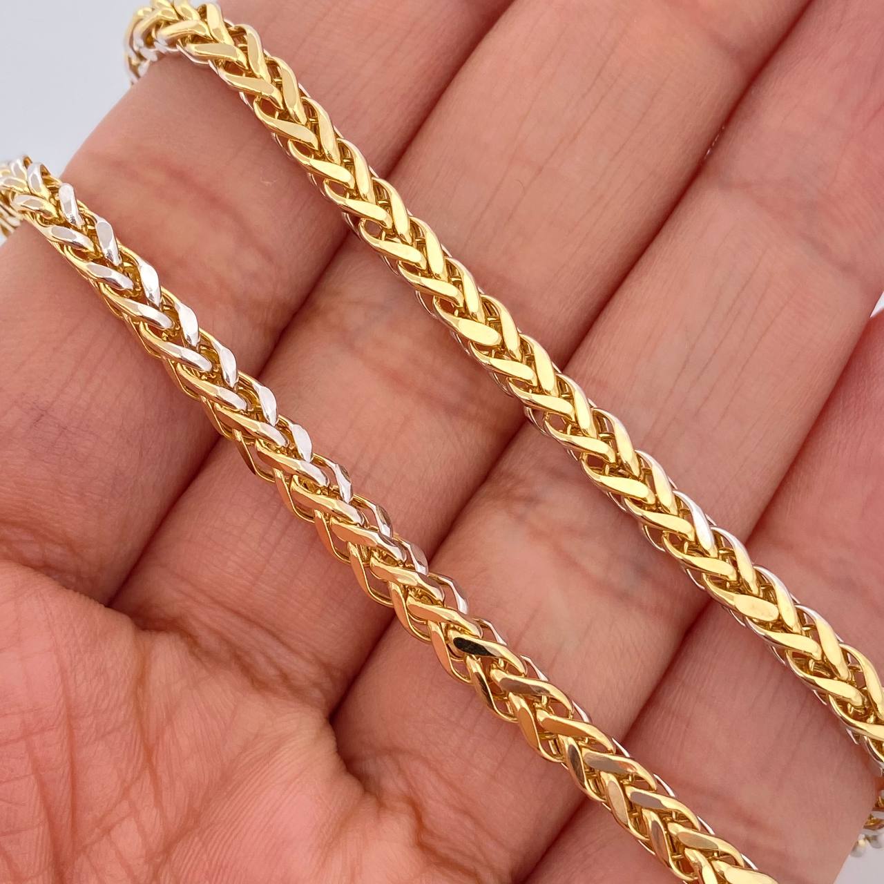 Franco Chain 18.9gr / 25 3/4 in / Two Tone Yellow White 18K +
