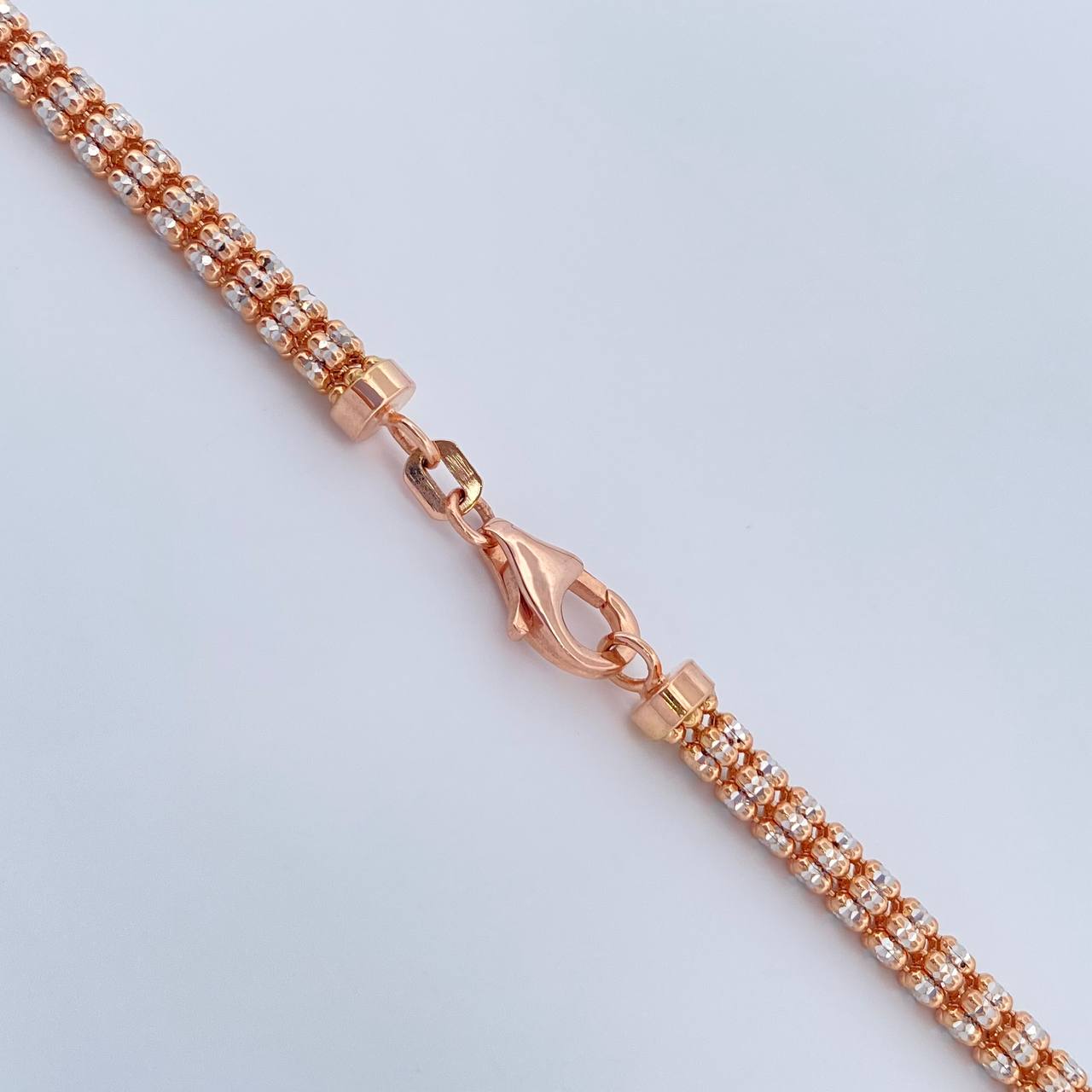 Ice Chain 28.1gr / 27.5in / Two Tone White Rose 18K +4 +