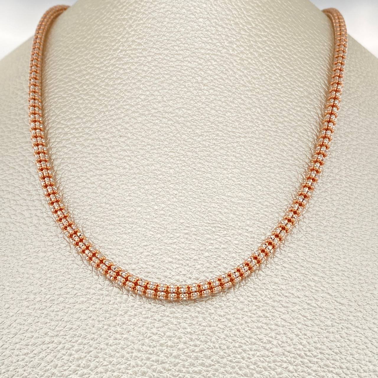 Ice Chain 28.1gr / 27.5in / Two Tone White Rose 18K +4 +