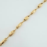 Tobillera Rustica Eslabon Corona 6.15gr / 10 3/4 in / 4.75mm Oro Amarillo 18K $