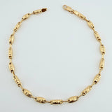 Tobillera Rustica Eslabon Corona 6.15gr / 10 3/4 in / 4.75mm Oro Amarillo 18K $