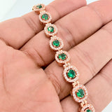 Pulso Tennis 24.45gr / 8 1/4 in / 8.13mm Oro Rosa 18K $