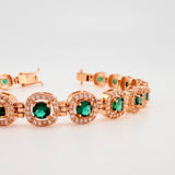 Pulso Tennis 24.45gr / 8 1/4 in / 8.13mm Oro Rosa 18K $