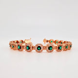 Pulso Tennis 24.45gr / 8 1/4 in / 8.13mm Oro Rosa 18K $
