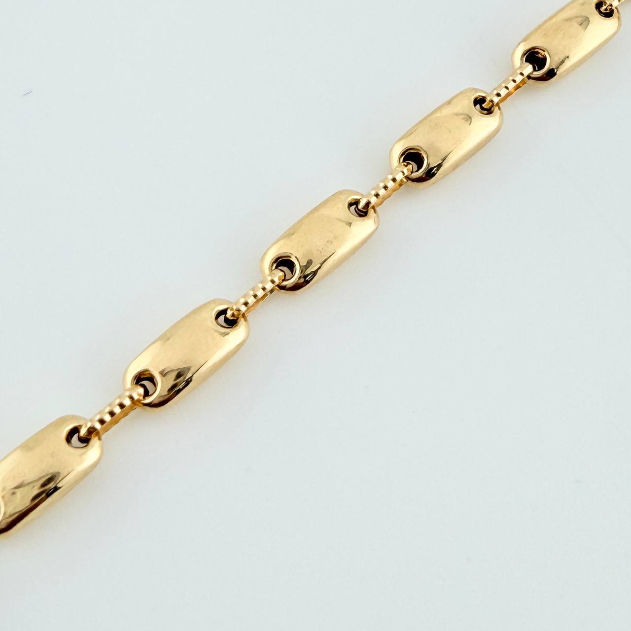 Pulso Rustico Eslabon 5.3gr / 8 1/4 in / 4.53mm Oro Amarillo 18K $