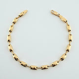 Pulso Rustico Eslabon 5.3gr / 8 1/4 in / 4.53mm Oro Amarillo 18K $