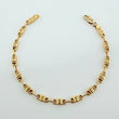 Rustic Square Barrel Bracelet 4.6gr / 7 3/4 in / 4.4mm Yellow Gold 18K $