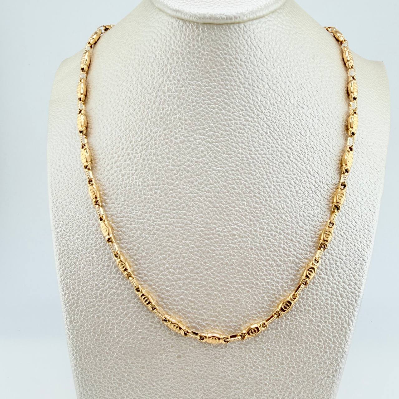 Rustic Screw Barrel Chain 12.45gr / 24 in / 4.1mm Yellow Gold 18K $