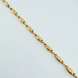 Rustic Screw Barrel Chain 12.45gr / 24 in / 4.1mm Yellow Gold 18K $