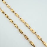 Cadena Rustica Barril Cuadrado 13.4gr / 24 in / 4.36mm Oro Amarillo 18K $