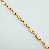 Cadena Rustica Barril Cuadrado 13.4gr / 24 in / 4.36mm Oro Amarillo 18K $