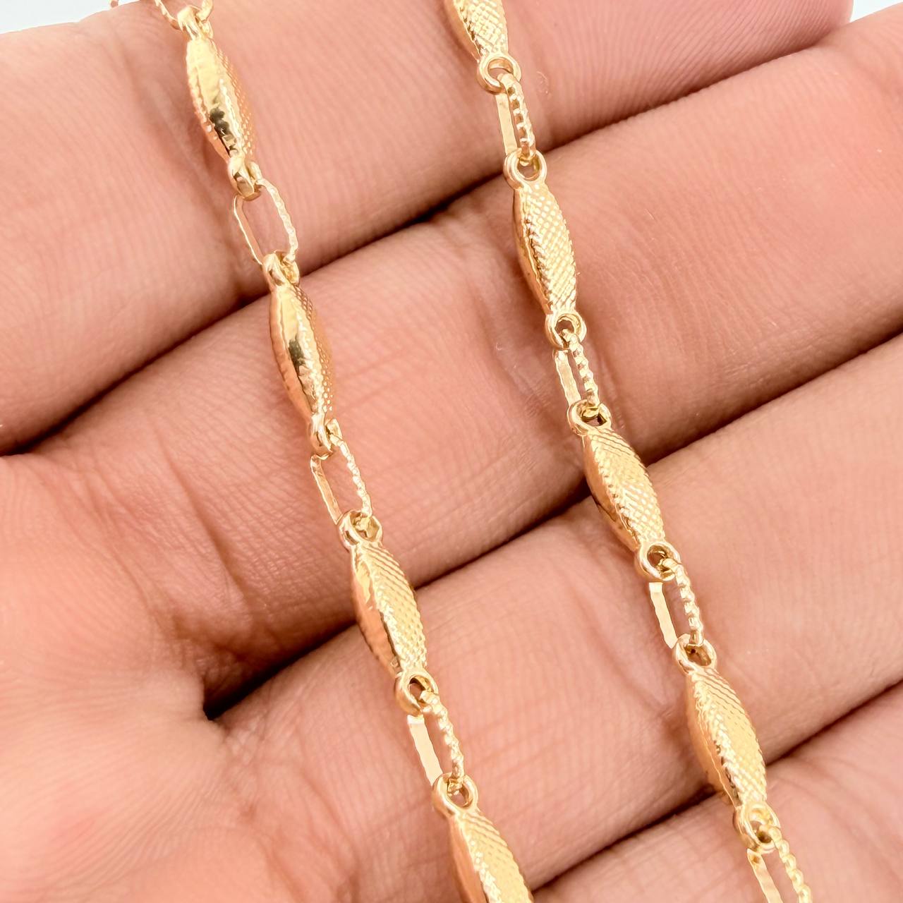 Rustic Link Chain 8.95gr / 20 1/2 in / 3.37mm Yellow Gold 18K $