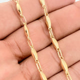 Rustic Link Chain 8.95gr / 20 1/2 in / 3.37mm Yellow Gold 18K $