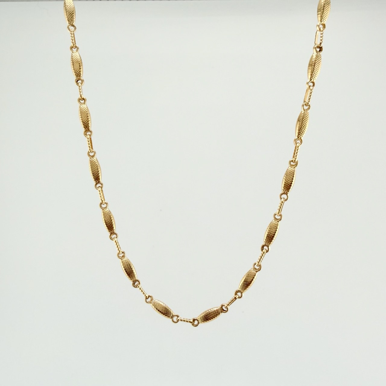 Rustic Link Chain 8.95gr / 20 1/2 in / 3.37mm Yellow Gold 18K $