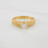 Solitaire Ring Dense 3g / T6 3/4 Yellow Gold 18K