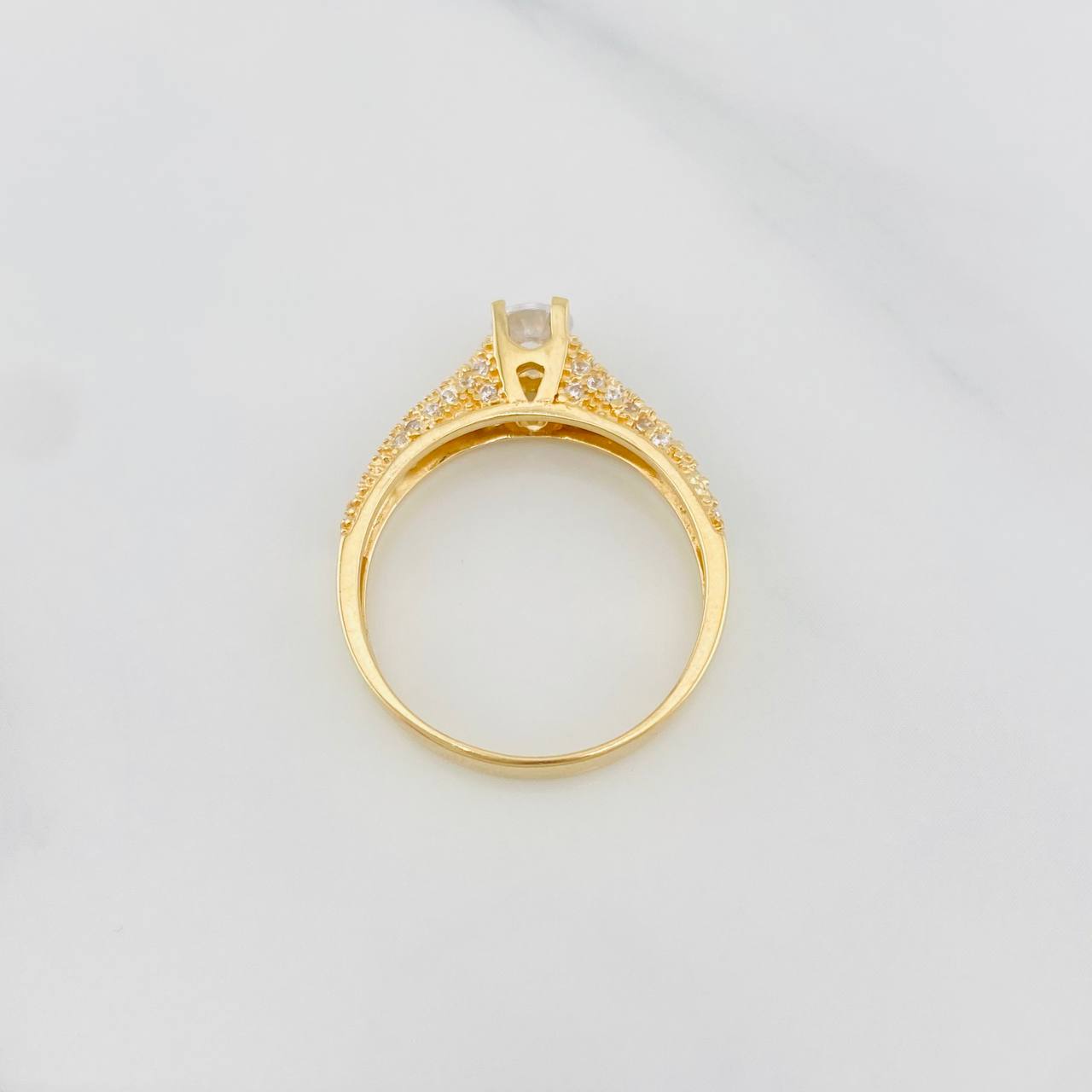 Solitaire Ring Dense 3g / T6 3/4 Yellow Gold 18K