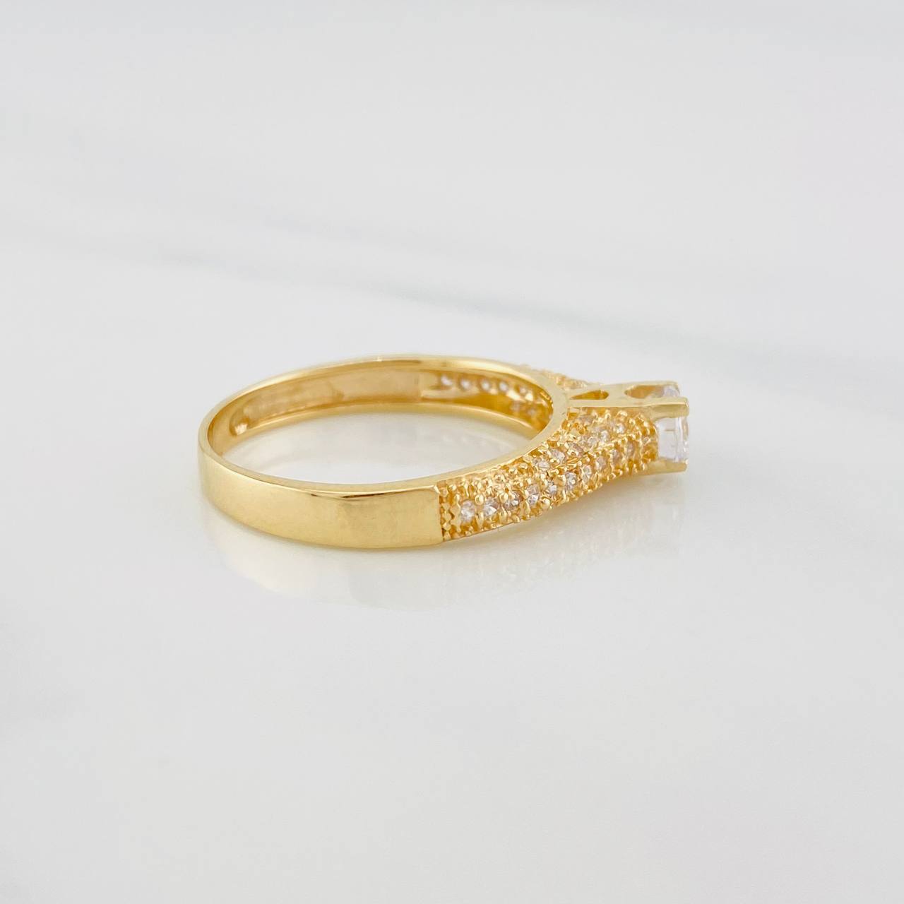 Solitaire Ring Dense 3g / T6 3/4 Yellow Gold 18K