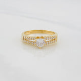 Anillo Solitario Líneas 3.35g / T6 3/4 Oro Amarillo 18K