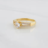 Anillo Solitario Líneas 3.35g / T6 3/4 Oro Amarillo 18K