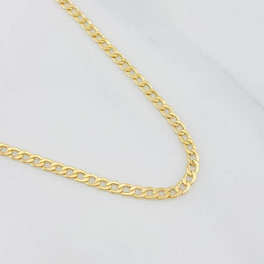 Cadena Cubana 5.05g / 19 3/4 in / 3.08mm Oro Amarillo 18K