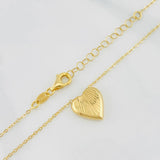 Cadena Aro Seguido Corazon 1.8g / 18 in / 0.7mm Oro Amarillo 18K