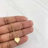 Cadena Aro Seguido Corazon 1.8g / 18 in / 0.7mm Oro Amarillo 18K