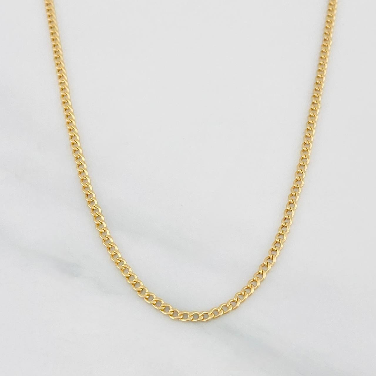 Cadena Cubana 5g / 24 in / 1.5mm Oro Amarillo 18K