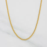 Cadena Cubana 5g / 24 in / 1.5mm Oro Amarillo 18K