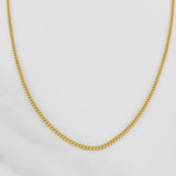 Mini Cuban Chain 4.45g / 20 in / 1.29mm 18K Yellow Gold