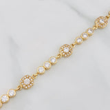 Pulso Tennis Halo 9.05g / 6 3/4 in / 6.3mm Oro Amarillo 18K