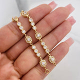 Pulso Tennis Halo 9.05g / 6 3/4 in / 6.3mm Oro Amarillo 18K