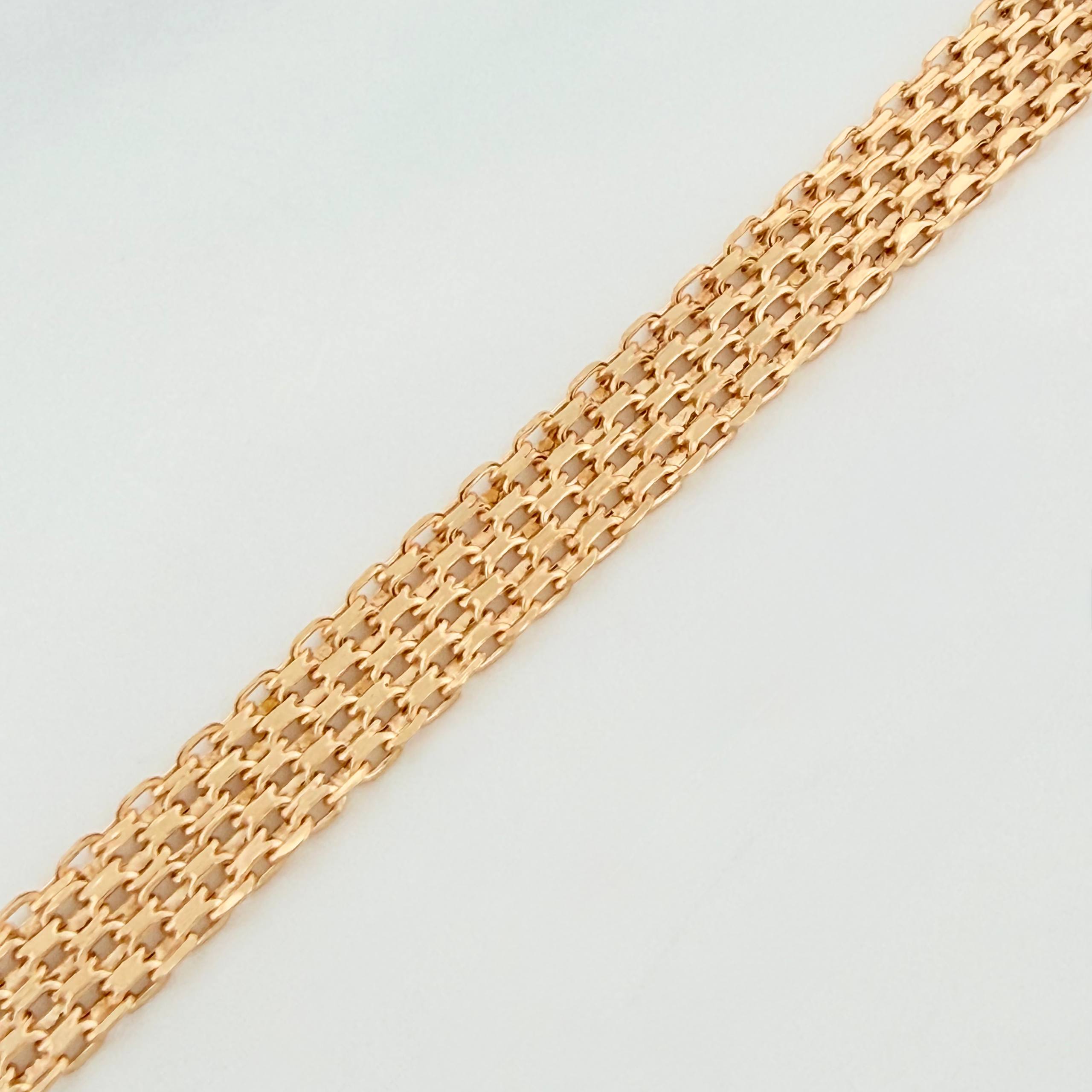 Pulso Chino 4.35g / 8 1/4 in / 6.4mm Oro Amarillo 18K