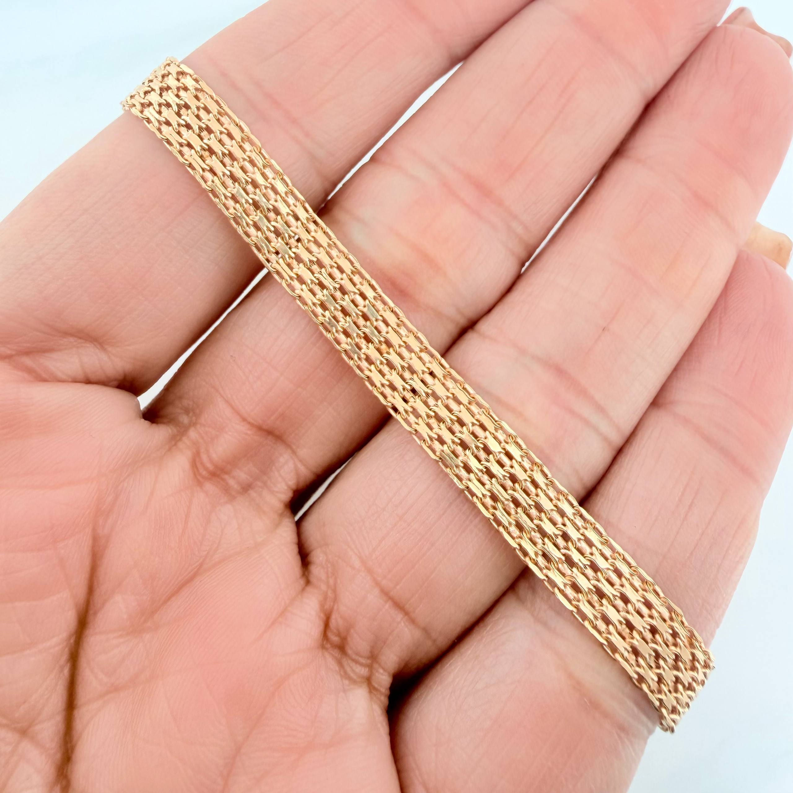 Pulso Chino 4.35g / 8 1/4 in / 6.4mm Oro Amarillo 18K