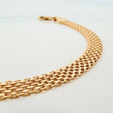 Pulso Chino 4.35g / 8 1/4 in / 6.4mm Oro Amarillo 18K